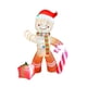 thumbnail image 1 of Hombre De Pan De Jengibre Inflable De Navidad Con Sombrero De Papá Noel Para Jardín De Césped, 1 of 5