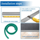 thumbnail image 4 of Protector de borde de 2 metros - Tira de PVC para borde de alfombra - Tiras de transición de goma para piso - Moldura autoadhesiva, 4 of 5