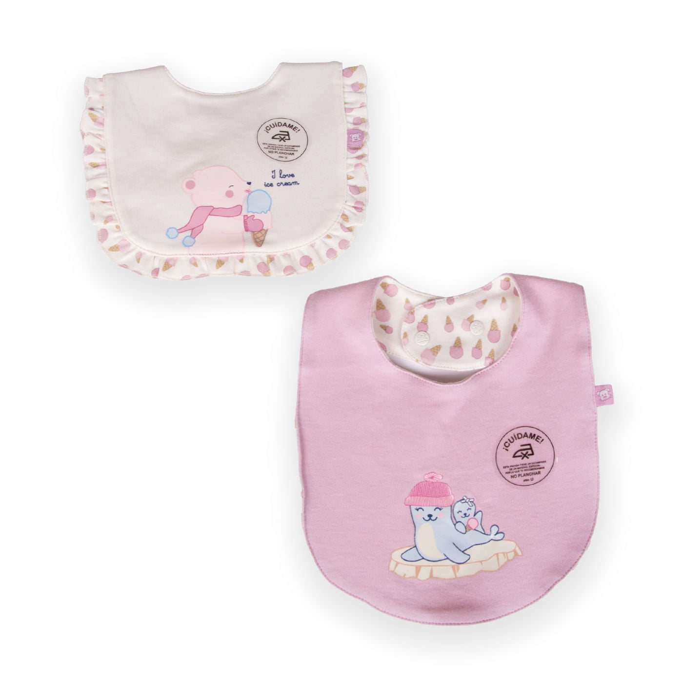 Babero Recién Nacido Niña Surtido Pillin