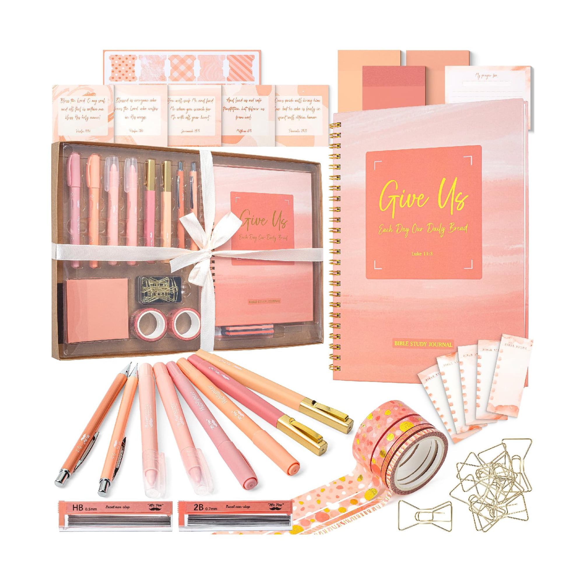 Kit De Diario Bíblico Mr. Pen Sunset Blush Para Mujer