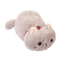 Magideal - Soporte Para Pañuelos De Coche Con Forma De Gato De Peluche, Caja De Pañuelos De Dibujos Animados, Bandeja Para Pañuelos, Cubierta De Tejido Creativa , Gris