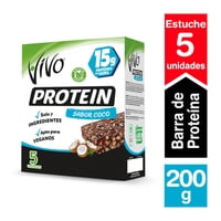 Barra De Proteína Sabor Coco 5 Un 200 G Vivo