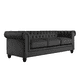 thumbnail image 1 of Sofá Chesterfield 3 Cuerpos Felpa Grs Oscuro, 1 of 2