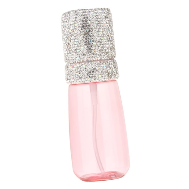 Botella de spray de perfume 60 ml Botella de bomba pequeña retro portátil vacía Herramienta de maquillaje delicada de viaje de acrílico Contenedor de , Rosado