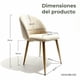 thumbnail image 4 of Silla Comedor Moderna Acolchada Metal Sora Venhoouse Lino Beige, 4 of 8