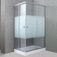 Joytek - Shower Rectangular Strava Blanco 120X80Cm Con Receptáculo