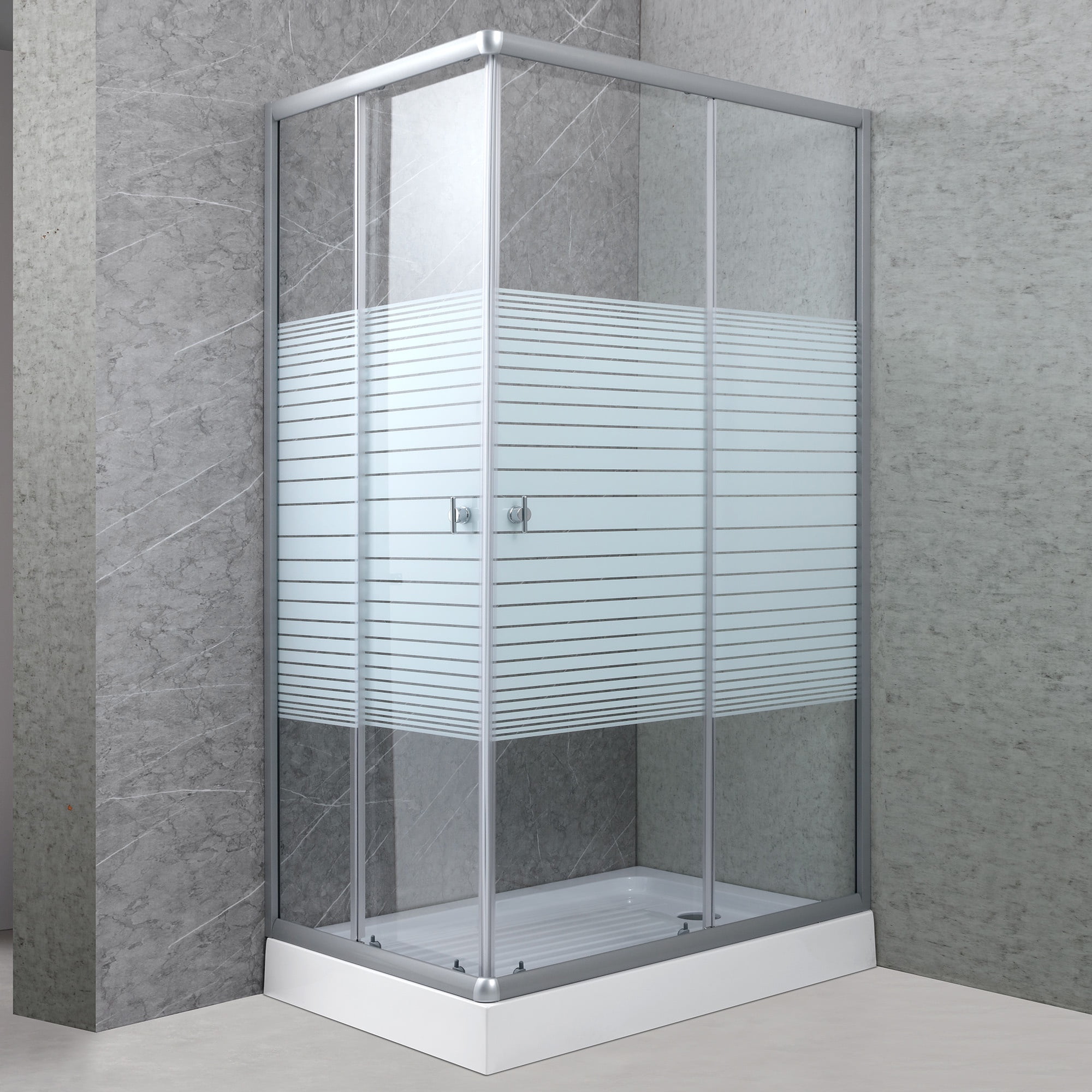 Joytek - Shower Rectangular Strava Blanco 120x80cm Con Receptáculo