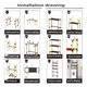 thumbnail image 4 of Mueble Organizador De Baño Lavadora Rack 3 Niveles Negro, 4 of 4