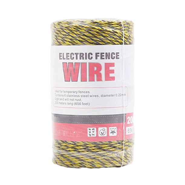 Valla eléctrica Polywire para granja, resistente al desgaste, duradera, multiusos, práctica, 200M, para vacas, ganado, perros, protección Animal , 2mm