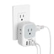 thumbnail image 1 of Bloque de cargador USB TESSAN, adaptador de enchufe USB con 4 salidas de CA y 3 puertos USB, 1 of 3