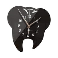 Magideal - Relojes De Pared De Acrílico Modernos, Reloj Con Número Árabe En Forma De Pegatina Con Espejo Grande Que No Hace Tictac Para La Sala De Estar Del Dorm Negro