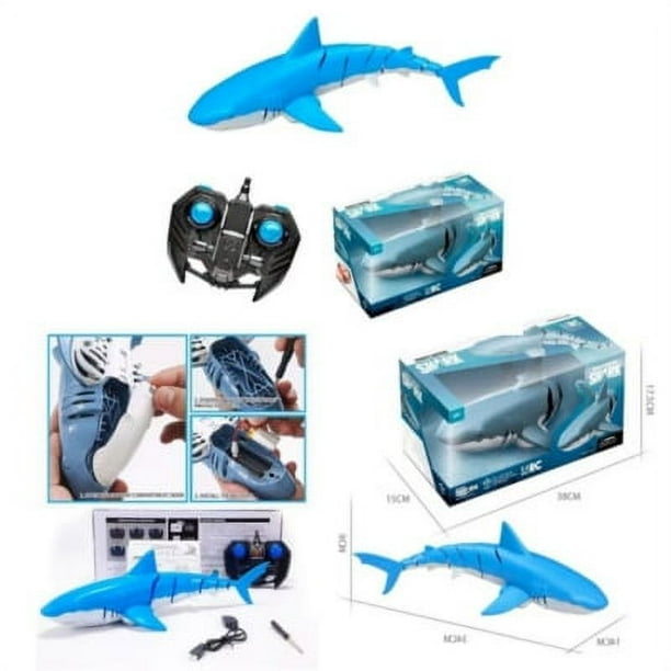 Tiburon A Control Remoto Helices Para Uso En El Agua 38cm