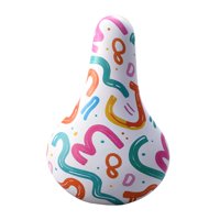 Ioensy - Sillín Infantil Para Bicicleta, Suave, Antideslizante, Con Diseño De Dibujos Animados, Ideal Para Actividades Al Aire Libre. Líneas Coloridas.