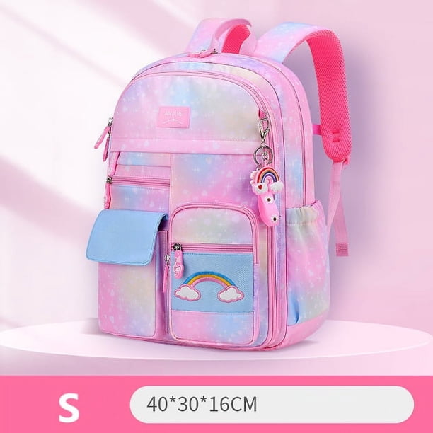 2024 New Primary School Backpack Cute Colorful Bags for Girls Princess School Bags Waterproof Children Rainbow Series Schoolbags