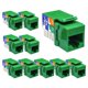 thumbnail image 1 of Conector Keystone Beszin Cat.5E RJ45 Pack de 10 Verde, 1 of 4