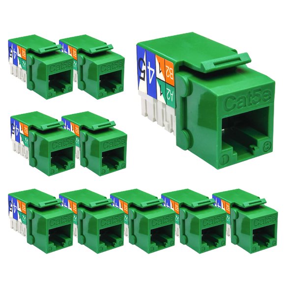Conector Keystone Beszin Cat.5E RJ45 Pack de 10 Verde