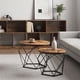 thumbnail image 3 of Set 2 Mesas Centro Helsinki Base Hexagonal Estilo Industrial, 3 of 7