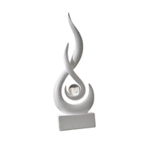 Magideal - Escultura Abstracta, Artesanías Coleccionables, Figuritas De Escritorio, Estatua De Llama Para Sala De Estar, Estantería, Mesa De Entrada, Decoración