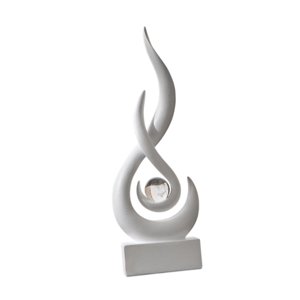 Magideal - Escultura Abstracta, Artesanías Coleccionables, Figuritas De Escritorio, Estatua De Llama Para Sala De Estar, Estantería, Mesa De Entrada, Decoración
