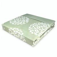 Doral - Sábanas Aterciopelada Composé 2 Plazas Círculos Blanco Y Verde