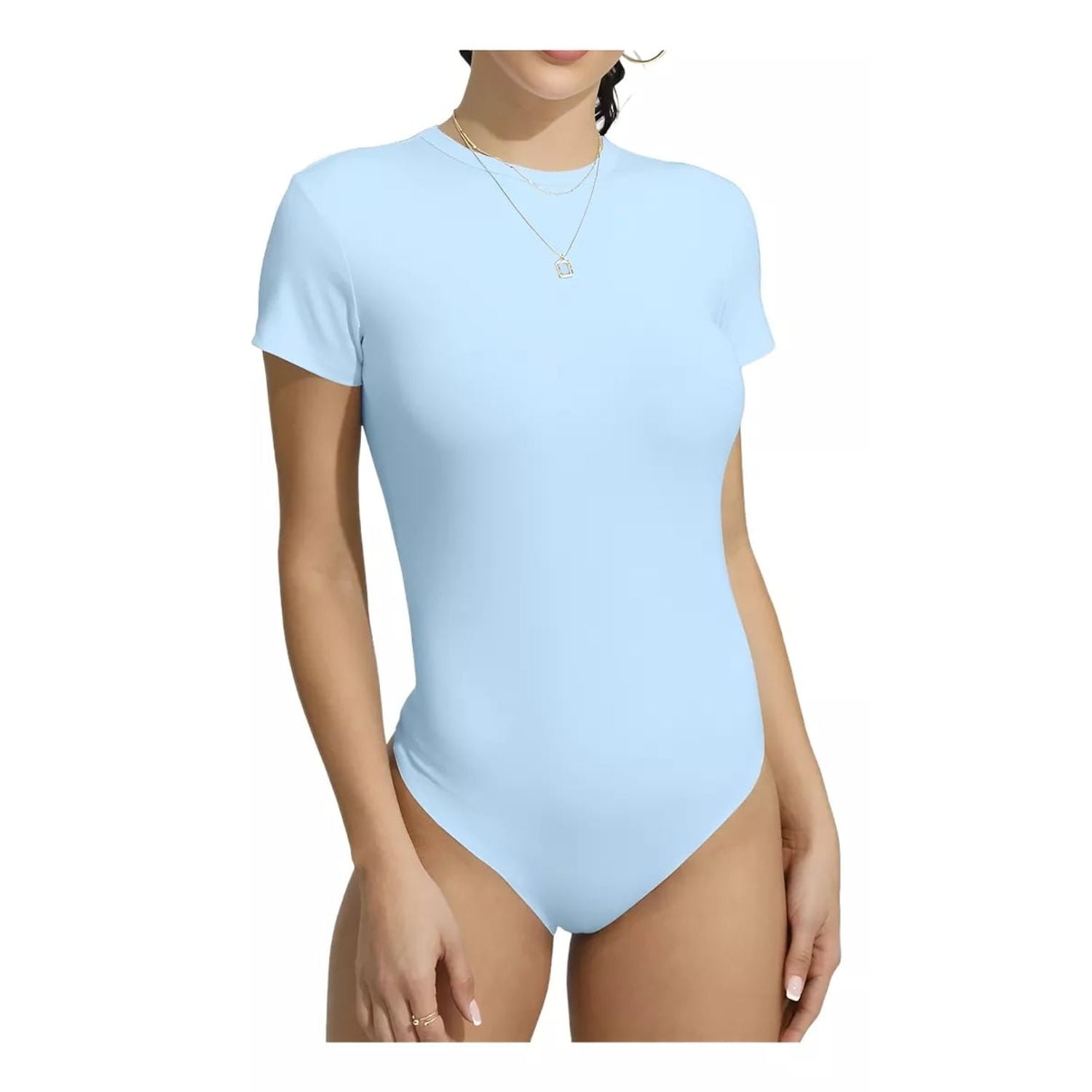 Likeshop - Body Bambú Mujer Ajustable Manga Corta Elasticado Colores 711