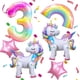 thumbnail image 1 of Set De Globos Unicornio Arcoíris Número 3 Estrella, 1 of 5