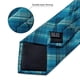 thumbnail image 3 of Corbata Azul petroleo seda hombre paño y colleras Modelo Azul Cenizas, 3 of 4