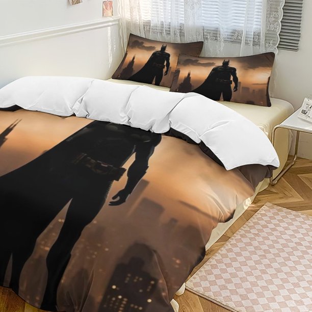 The Dark KnightCartoon Collection 3-Piece Comforter Set, Personalized Bedding Decor for Kids And Teens Bed Sheets
