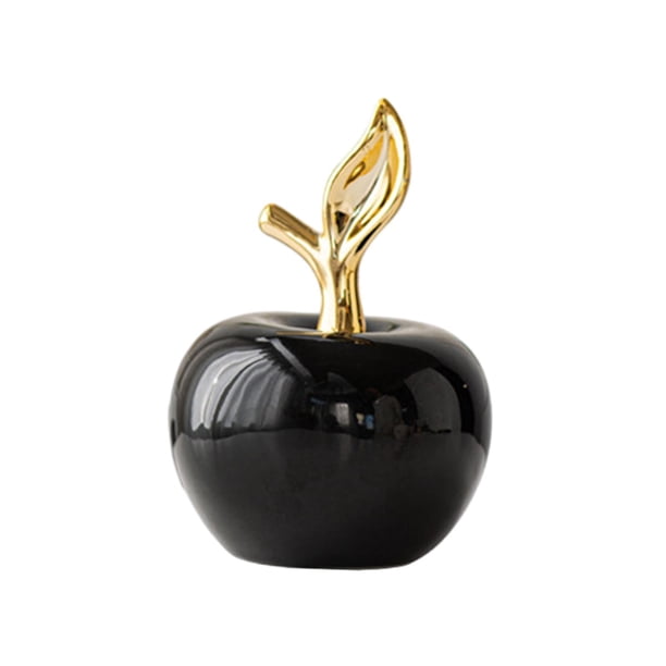 Estatua de Manzana de Cerámica, Figurita de Manzana, Colección de Regalos, Escultura de Fruta de Mesa, Adorno para Comedor, Hogar, Estantería, Decorac Pequeño