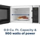 thumbnail image 4 of Horno microondas GE Countertop, 0.9 pies cúbicos, 900 W, acero inoxidable, 4 of 6