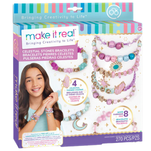 Make It Real Pulseras Piedras Celestes 270 Piezas