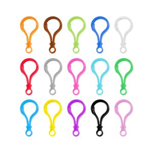 Magideal - 15 Uds. Clips Para Cordón, Ganchos Para Llavero, Ganchos Colgantes, Accesorios Para Bolsas, Manualidades, Hebillas Diy, Fabricación De Joyas, Clips De