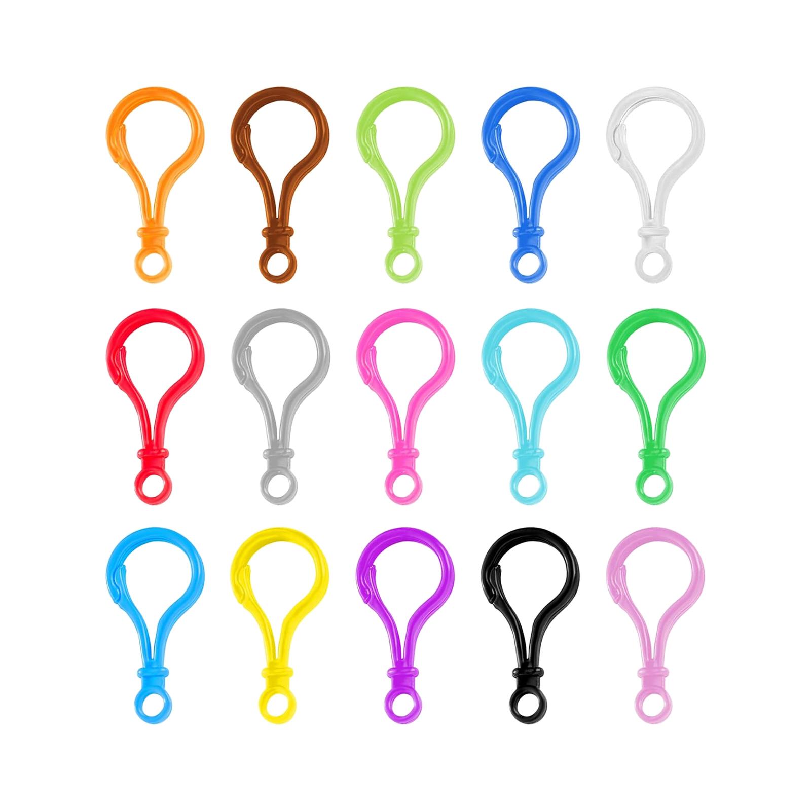 Magideal - 15 Uds. Clips Para Cordón, Ganchos Para Llavero, Ganchos Colgantes, Accesorios Para Bolsas, Manualidades, Hebillas Diy, Fabricación De Joyas, Clips De