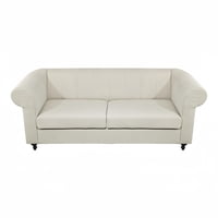 Element Design - Sofá Karine 3 Cuerpos Tela Beige 214×88×78 Cm Retro