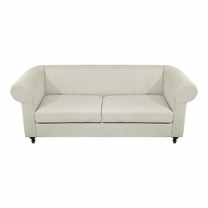 Element Design - Sofá Karine 3 Cuerpos Tela Beige 214×88×78 Cm Retro