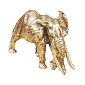 Bothyi - Adorno De Elefante De Latón, Estatua De Metal Coleccionable Feng Shui Para Mesa De Oficina