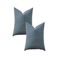 Genérico - Juego De 2 Fundas De Cojin Jacquard Cuadrille 45X45 Cm Azul