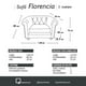 thumbnail image 4 of Sofa Florencia 1C Tela Velvet Azul Petroleo, 4 of 4