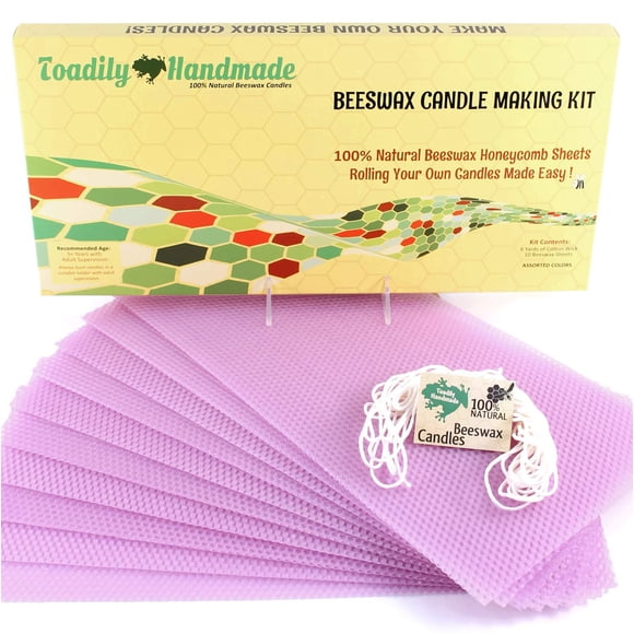 Kit para hacer velas Toadily Handmade de láminas de cera de abeja con lavanda