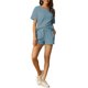 thumbnail image 2 of INSPIRE CHIC Conjunto de Salón de Punto de Waffle para Mujer, Pijama de Manga Corta con Bolsillos, Mezcla de Algodón Suave para Primavera Verano M Gris Azul, 2 of 6