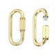 thumbnail image 1 of Conectores de cadena, clips ovalados de bloqueo rápido de tornillo de 6mm de grosor para luces colgantes de candelabro, oro pálido, paquete de 2, 1 of 7