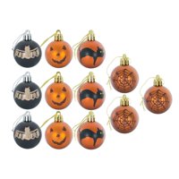 Magideal - 12 Piezas Adornos De Bolas De Halloween Para Decoraciones Colgantes De Árboles Decoración De Árboles Portátiles Creativos Colgantes De Árboles Para