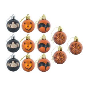 Magideal - 12 Piezas Adornos De Bolas De Halloween Para Decoraciones Colgantes De Árboles Decoración De Árboles Portátiles Creativos Colgantes De Árboles Para