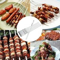Genérico - 6 Brochetas Pinchos Anticucho Acero Barbacoa Parrilla Asado