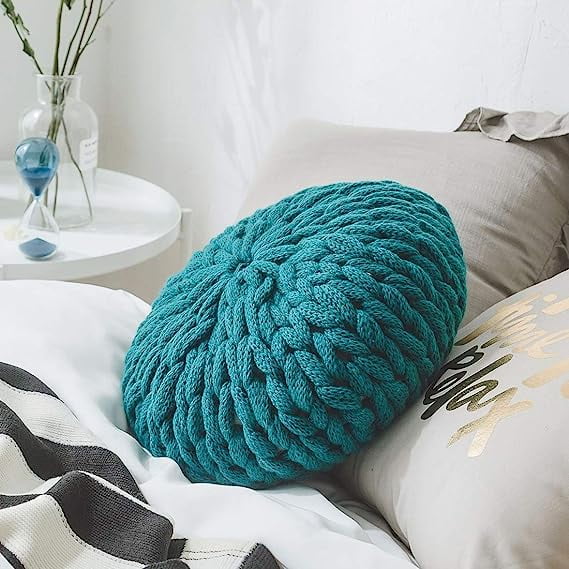 Xmhytop Juego De 1 Fundas De Almohada Bohemias, 40*40cm, Tejidas A Mano Con Textura, Decorativas Para Sofá, Recámara, Sala, Contiene Relleno, Estilo B, Verde