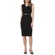 thumbnail image 2 of INSPIRE CHIC Vestido de Funeral sin Mangas para Mujer 2026 Vestido de Oficina con Cuello en V y Cinturón 2XL Negro, 2 of 5