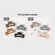 thumbnail image 1 of 4pcs Classic Frosted Square Hair Clips - Perfect for Girls & Women - Hollow Shark Claw Design, 1 of 5