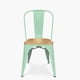 thumbnail image 1 of Silla Diseño Tolix Asiento Madera Menta, 1 of 6