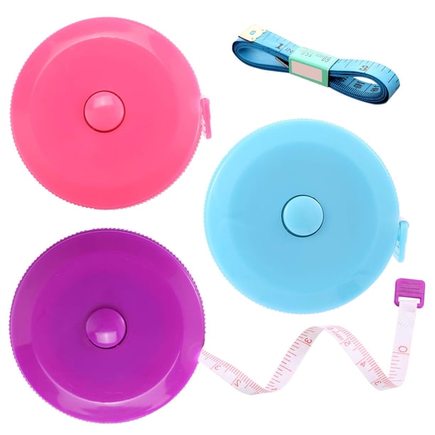 Cinta Métrica BUSHIBU 150 cm Juego de 3 – Rosa, Púrpura y Azul Cielo