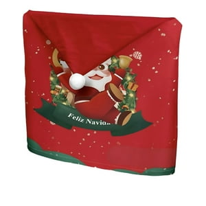 Genérica - Pack 6 Fundas De Respaldo De Sillas Navidad Con Pompón 25N2
